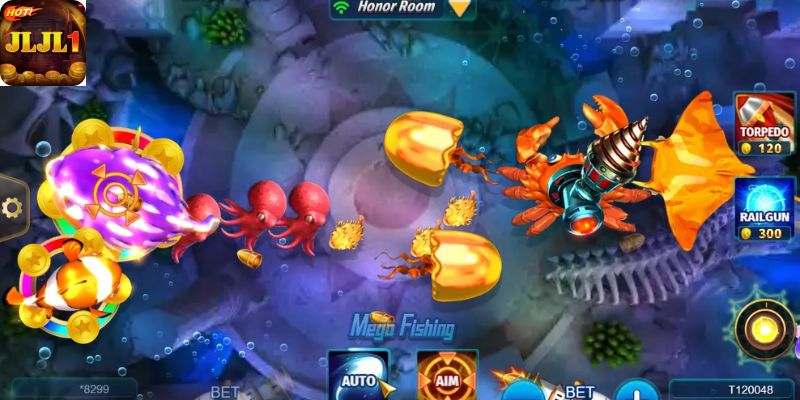 Use special weapons when boss fish appears